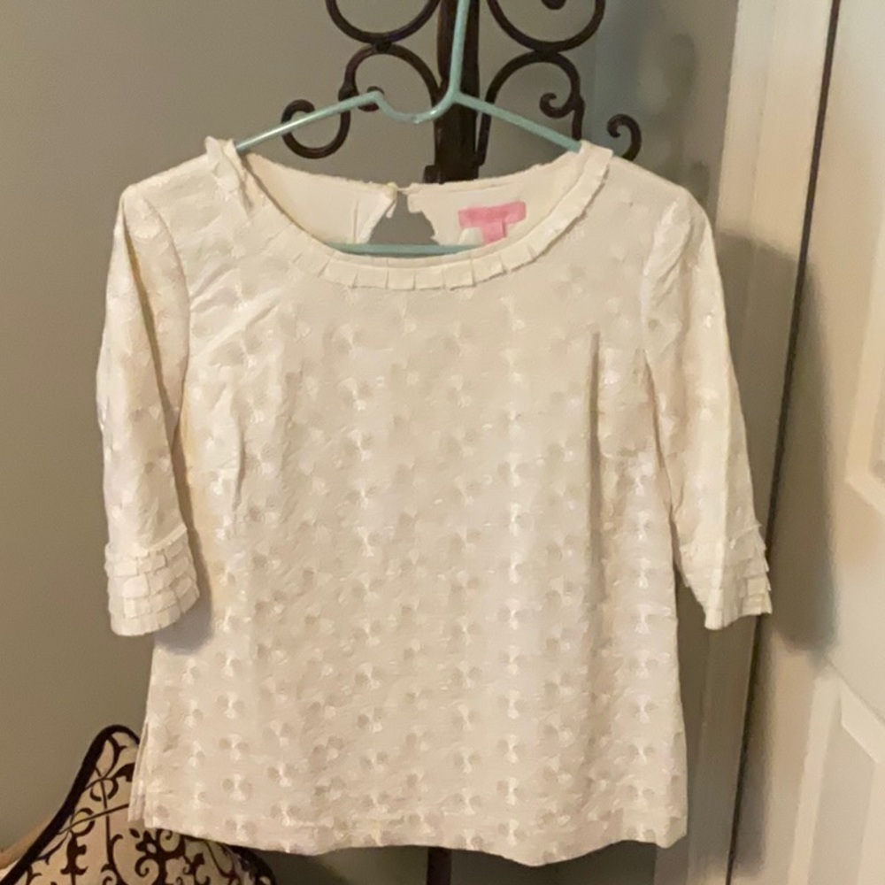 Lilly Pulitzer White Eyelet Blouse
